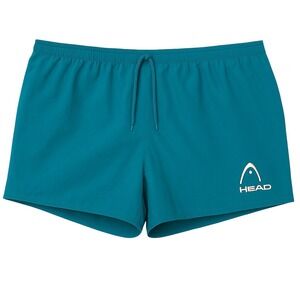Vintage HEAD Swim Trunks Teal XL Nylon Retro 90s Shorts 3.5 Inseam Lined Pockets
